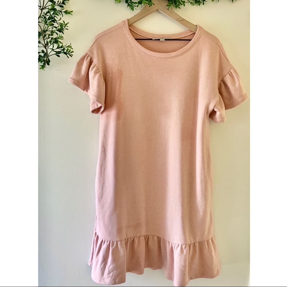 Ann Taylor Loft Sweatshirt Dress Blush Medium